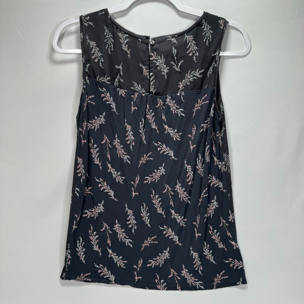 Ann Taylor Loft Sleeveless Leaf Print Women's Blouse Size XS Shirt Top - Picture 2 of 4